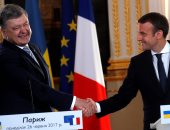 بالصور.. الرئيسان الفرنسى والأوكرانى يأملان فى تقدم لحل أزمة أوكرانيا