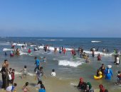 بالصور .. توافد الآلاف  من الأسر على حدائق كفر الشيخ ..وزحام ببلطيم 