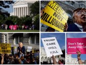 مظاهرات ضد ترامب احتجاجا على مناقشة الكونجرس إلغاء نظام أوباماكير
