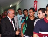 رئيس جامعة طنطا يتفقد اختبارات القدرات بالتربية الرياضية