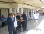 بالصور.. محمد روراوة يتفقد استاد الإسكندرية استعدادا للبطولة العربية