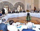 شاهد.. قاعة المؤتمر الصحفى لقمة "الفيشجراد" بحضور السيسى