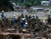 بالصور.. السيول تدمر مناطق واسعة فى اليابان
