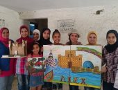 بالصور.. "ثقافة الإسكندرية" يستقبل العيد القومى بورش الفنية