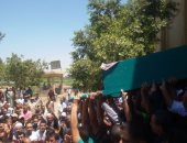 بالفيديو والصور.. تشييع جنازة الشهيد إسلام شعبان من قرية دموشيا ببنى سويف