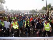 محافظ العاصمة يتقدم ماراثون الدراجات بشوارع القاهرة الخديوية
