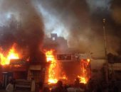 رئيس مدينة إدفو بأسوان : لا يوجد أى وفيات لحريق السوق التجارى