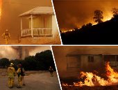حرائق الغابات فى كاليفورنيا خارج السيطرة.. ورجال الإطفاء يكافحون النيران 
