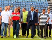 وزير الشباب والرياضة يتفقد استاد الإسكندرية قبل افتتاحه رسميا