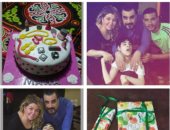 مها أحمد تحتفل مع أسرتها بعيد ميلادها