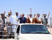 بالصور.. السيسى وضيوف مصر يستعرضون القوات المصطفة بقاعدة محمد نجيب العسكرية