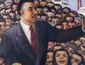 شاهد.. لوحة جمال عبد الناصر والشعب المصرى بمناسبة 23 يوليو