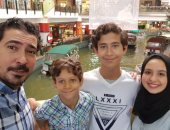 شاهد.. محمد بركات مع أولاده الثلاثة على إنستجرام