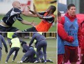 قبل مشاجرة نيمار وسيميدو.. شاهد أشهر معارك نجوم الكرة فى التدريبات