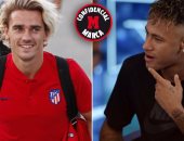 جريزمان يدخل قائمة المرشحين لتعويض "نيمار" داخل برشلونة 