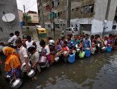 بالصور.. الهند تغرق فى مياه الفيضانات وتلحق المنازل أضرارا بالغة
