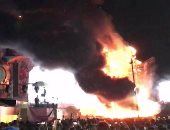 بالفيديو حريق بمهرجان tomorrowland بإسبانيا يتسبب فى إجلاء 22 ألف متفرج