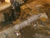 انفجار ماسورة مياه يغرق شارع بمنطقة اللبان فى الإسكندرية