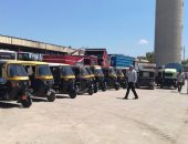 بالصور.. مصادرة 23 "توك توك" وتروسيكل فى حملة بمدينة دمياط الجديدة