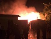 3 إصابات فى حريق بقاعة أفراح برأس البر