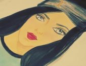 قارئة تشارك اليوم السابع بموهبتها فى الرسم بالفحم والرصاص