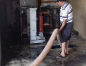 بالصور.. حريق بمحول كهرباء 66 بجمالية الدقهلية