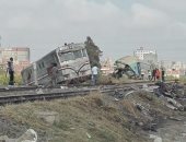 ننشر أول صور لموقع حادث قطارى الإسكندرية عقب رفع الحطام