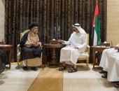 بالصور.. ولى عهد أبو ظبى يستقبل مقتدى الصدر فى قصر الشاطئ