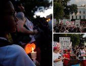 مظاهرات أمام البيت الأبيض احتجاجا على مقتل متظاهر فى ولاية فرجينيا