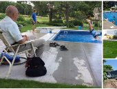 "حمام سباحة" للجيران بدل الوحدة.. عجوز يواجه فقدان زوجته باللعب مع الأطفال