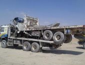 إصابة شخصين جراء سقوط سيارة نقل من أعلى جبل عتاقة بالسويس