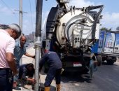 تطهير شنايش المطر ومطابق الصرف الصحى بالإسكندرية استعدادا للشتاء