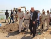 إزالة 25 مبنى مخالف ومزرعة على 10 أفدنة بحملة فى بحيرة المنزلة 