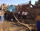 ​بالصور.. ​شوارع قرية شبرا بابل بالمحلة تغرق فى مياه الصرف الصحى