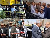 بالصور.. جولات مكوكية للوزراء بالمحافظات.. وزير النقل من المنوفية: تخفيض سرعة القطارات.. "الرى": افتتاح كوبرى سرياقوس أكتوبر المقبل.. ووزير الصناعة يسلم عقود الدفعة الأولى من أراضى مدينة السادات