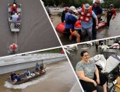 بالصور.. آلاف الأمريكيين يتدفقون على مراكز الإيواء بسبب الإعصار "هارفى"