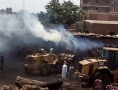 بالصور.. إزالة مكمورة فحم بقرية سنباط بزفتى