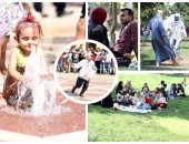 توافد الزائرين على حديقة الأزهر للاحتفال بثانى أيام عيد الأضحى