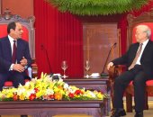 الرئيس السيسي يلتقى سكرتير عام الحزب الشيوعى الفيتنامى ويدعوه لزيارة القاهرة