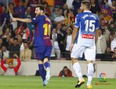 شاهد.. برشلونة يتفوق على إسبانيول بثنائية ميسي فى الشوط الأول