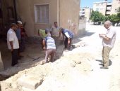 بالصور.. مجلس مدينة العريش ينهى مشاكل المواطنين من نقص المياه والصرف الصحى
