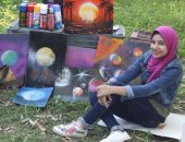 قارئة تشارك "صحافة المواطن" بأعمالها فى الرسم والخدع السينمائية