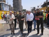 اللواء كامل الوزير يتفقد مشروع محور روض الفرج