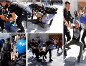 شرطة أردوغان تسحل وتعتقل متظاهرين معارضين أمام محكمة بأنقرة