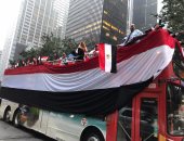 بالفيديو والصور..الجالية المصرية تجوب شوارع نيوريوك احتفالاً بوصول السيسى