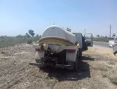 ضبط سيارة كسح تلقى مخلفات صرف صحى بطريق المحيط بأبوقرقاص بالمنيا