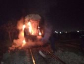 إستئناف قطار 89 رحلته للقاهرة بعد السيطرة على حريق عربة الباور الخلفية 