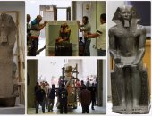 10 تماثيل ضخمة تغادر التحرير  إلى المتحف المصرى الكبير