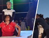 بالفيديو.. الموسم الدراسى ينطلق بـ"مصارعة حرة نسائية".. مدرسة ابتدائية بالعبور تنظم مباريات للفتيات.. وقائد فريق "EWR" يؤكد: مشاهدة المصارعة أحسن من أفلام الكارتون.. وقدمنا داخلها 19 عرضا فى 3 سنوات