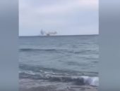 ننشر فيديو مصرع طيار إيطالى بعد سقوط طائرته فى البحر  